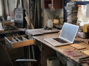 Working in a garage space