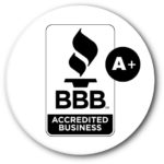 Overhead Door Company of Huntsville/North Alabama™ is rated with the Better Business Bureau a A+ Rating. The picture displays the Better Business Bureau Seal with the Better Business Bureau Torch Logo with the letter BBB and below this are the words Accredited Business 
