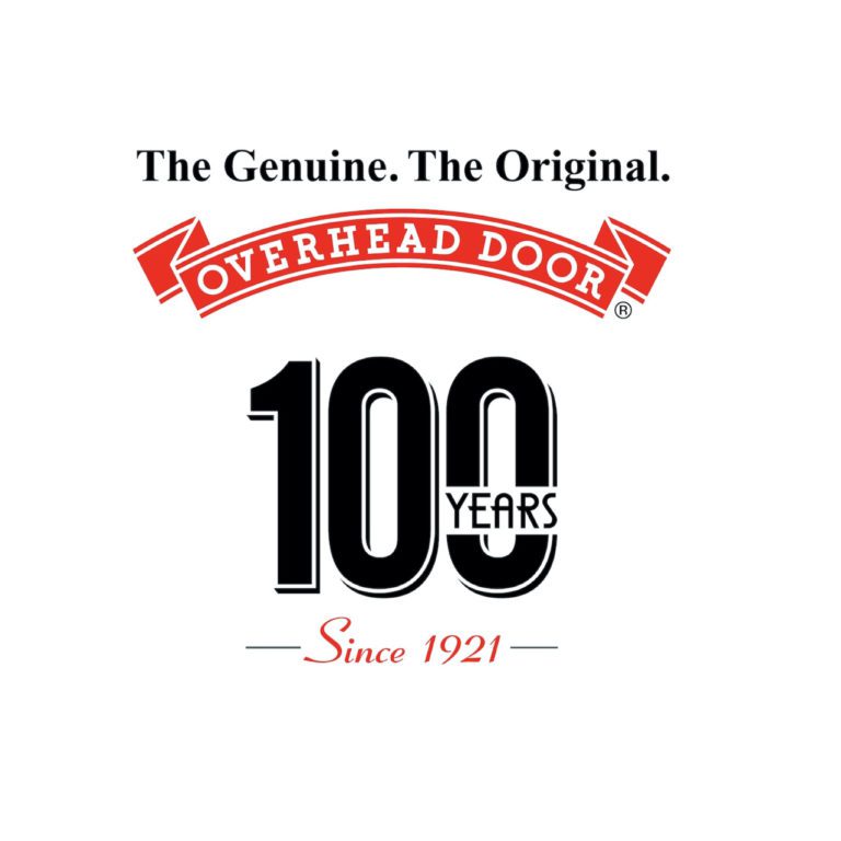 Red Banner Logo for the Original Overhead Door Company since 1921. This is the 100 year for Overhead Door Company of Huntsville.